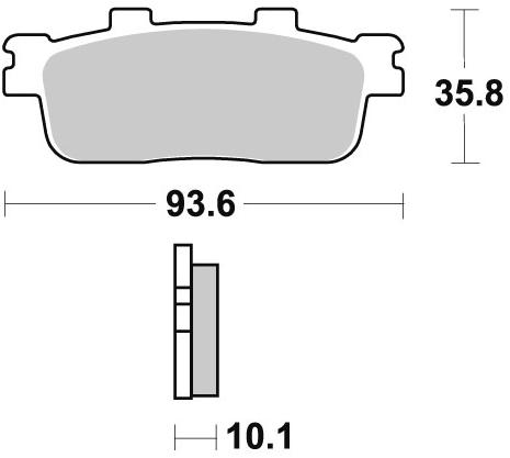  pa3100 coppia pastiglie freno organiche etre sym joymax misure 35,8 x 93,6 x 10,1 mm (made in italy) posteriore posteriori