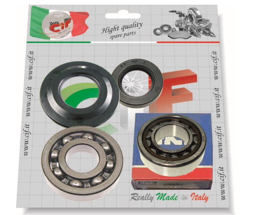 5210-kt kit cuscinetti di banco skf + paraoli - piaggio vespa rally 180 - 200