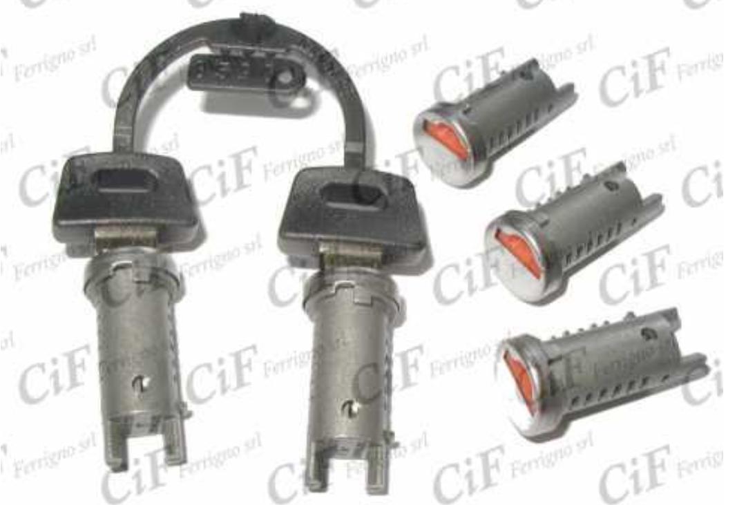 6210-5 kit 5 serrature cif con 2 chiavi - piaggio vespa pk - pk xl - arcobaleno (r.o. 179292)