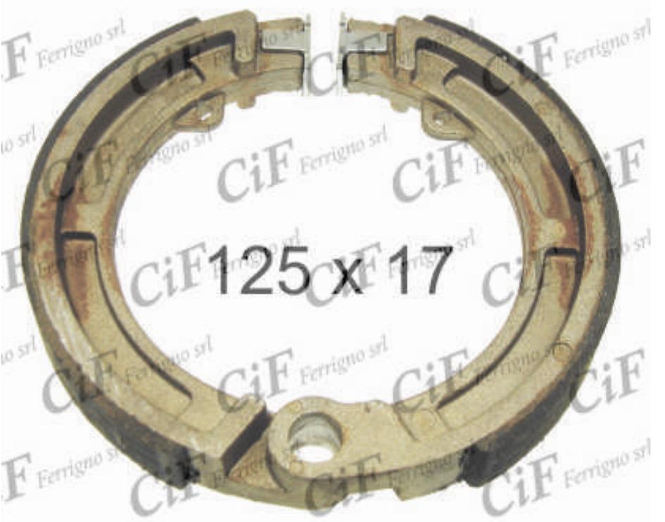 gf0162 ganasce freno anteriori new fren - piaggio 125 x 17mm vespa 50-125 1951-1962 - ape 50