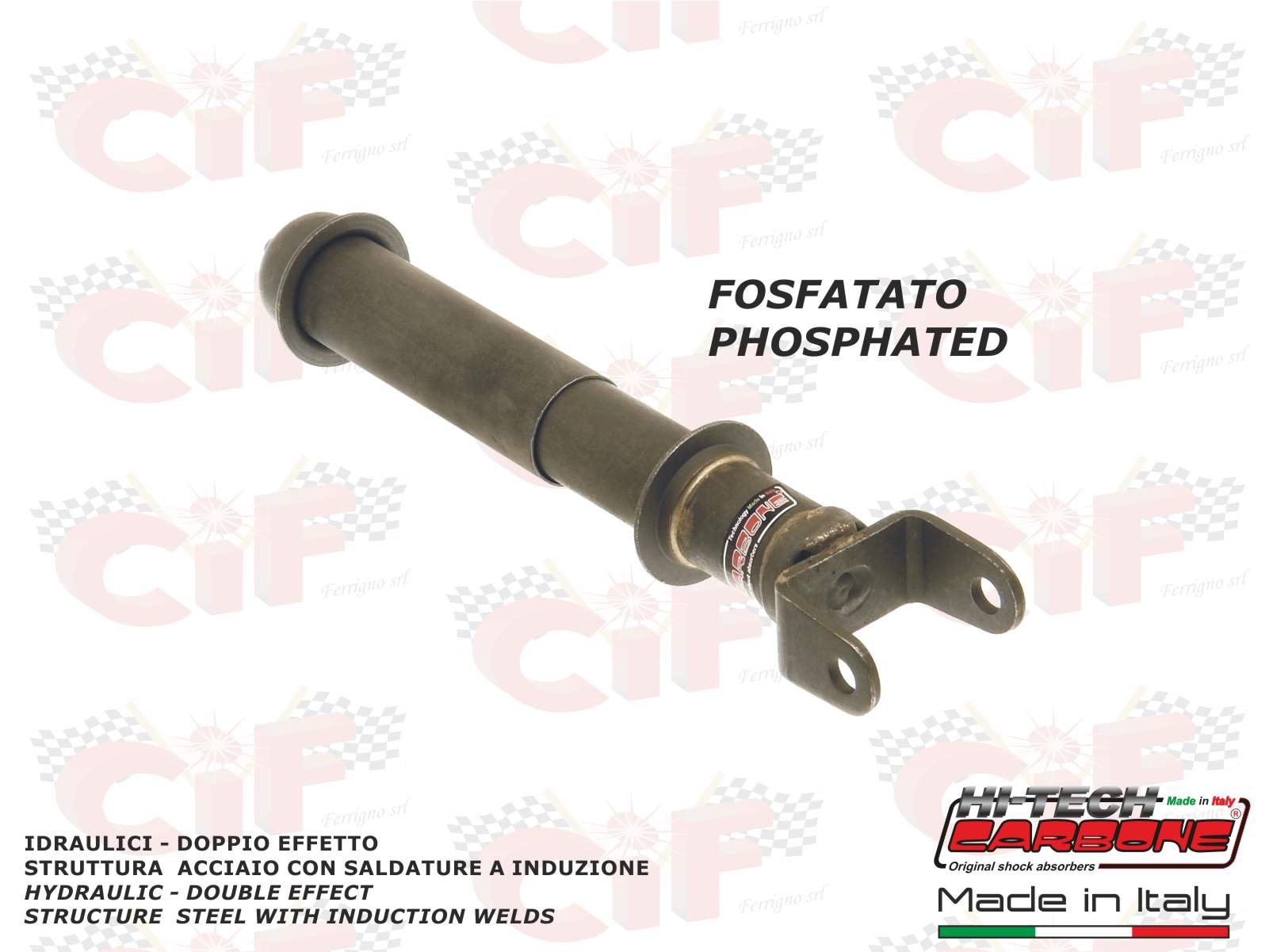 foto 6313-FS AMMORTIZZATORE POSTERIORE CARBONE FOSFATATO NUDO SENZA MOLLA - VESPA 50-90-125-ET3-PX-PE