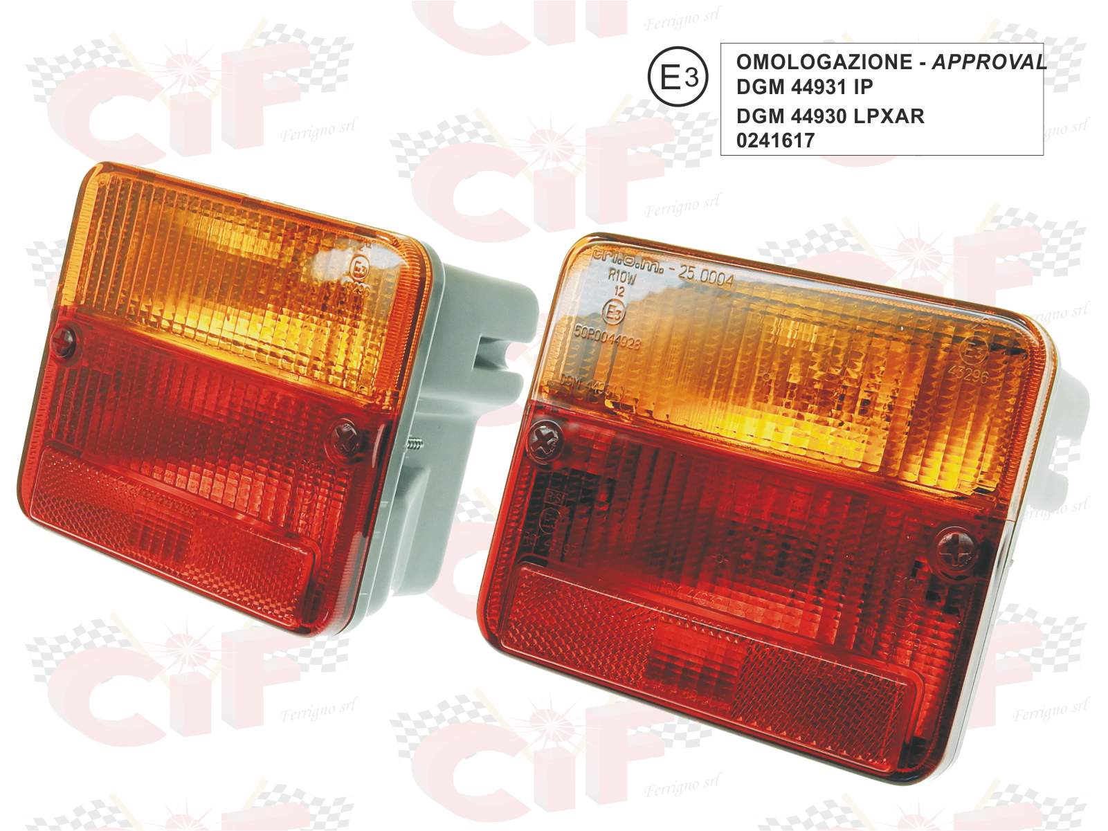 1814 coppia faro stop posteriore cif - piaggio ape (r.o. 250618)