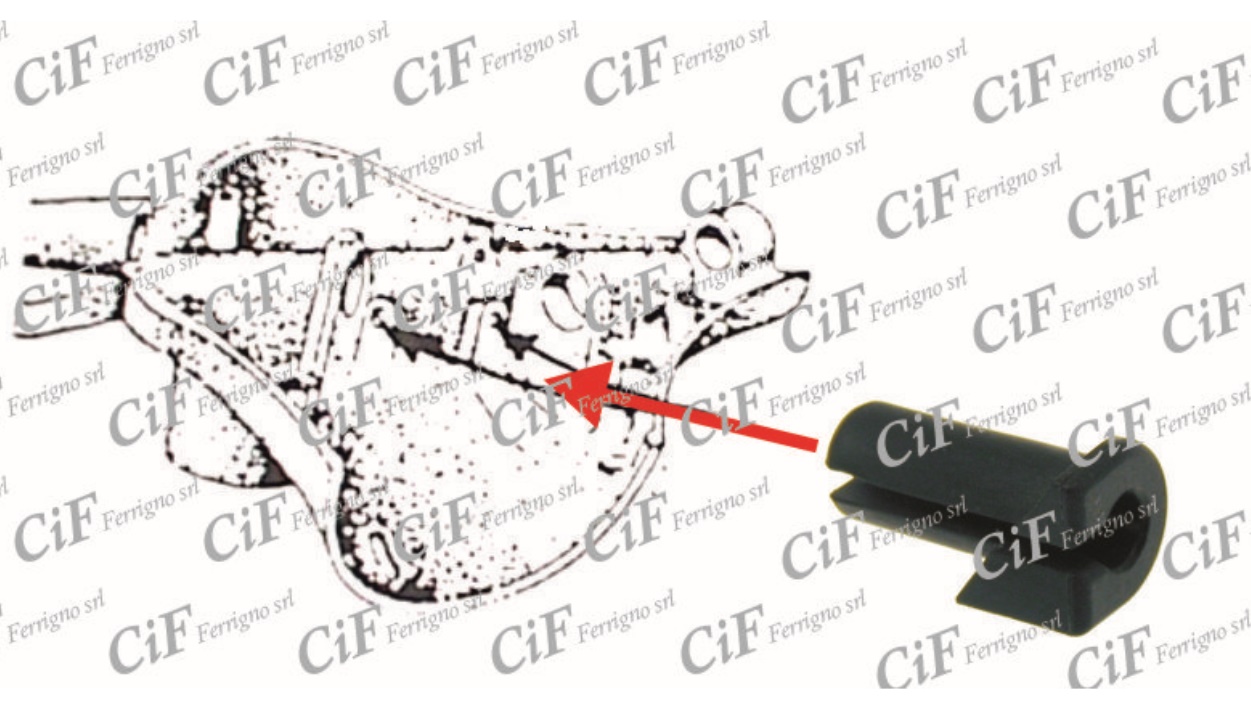 10335 terminale passacavo parte interna coprimanubrio (r.o. 139913) piaggio vespa 50-125-150