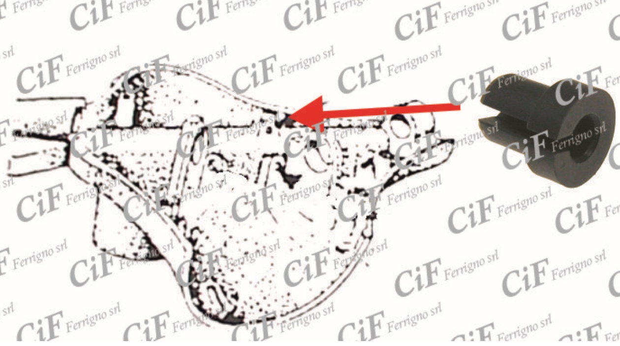 10336 terminale passacavo parte interna coprimanubrio (r.o. 1139912) piaggio vespa 50-125-150