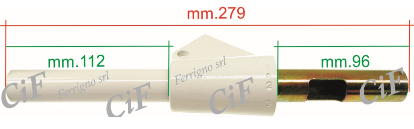 5451 tubo comando cambio piaggio vespa 50 - 90 a 3 velocita dal 1977 in poi (r.o. 138011) - lunghezza 279 mm