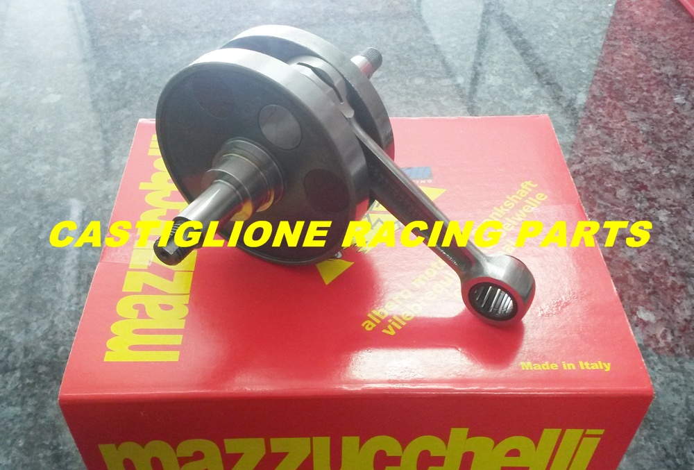 amt166mvt albero motore mazzucchelli piaggio vespa px-pe 200 corsa lunga 60mm volani tondi, cono 20