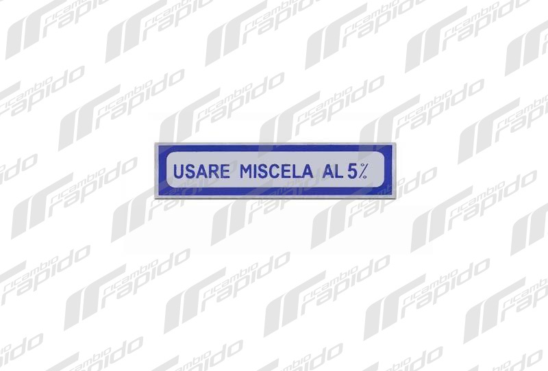 094013bl targhetta adesivo adesiva blu per piaggio vespa *usare miscela al 5%*