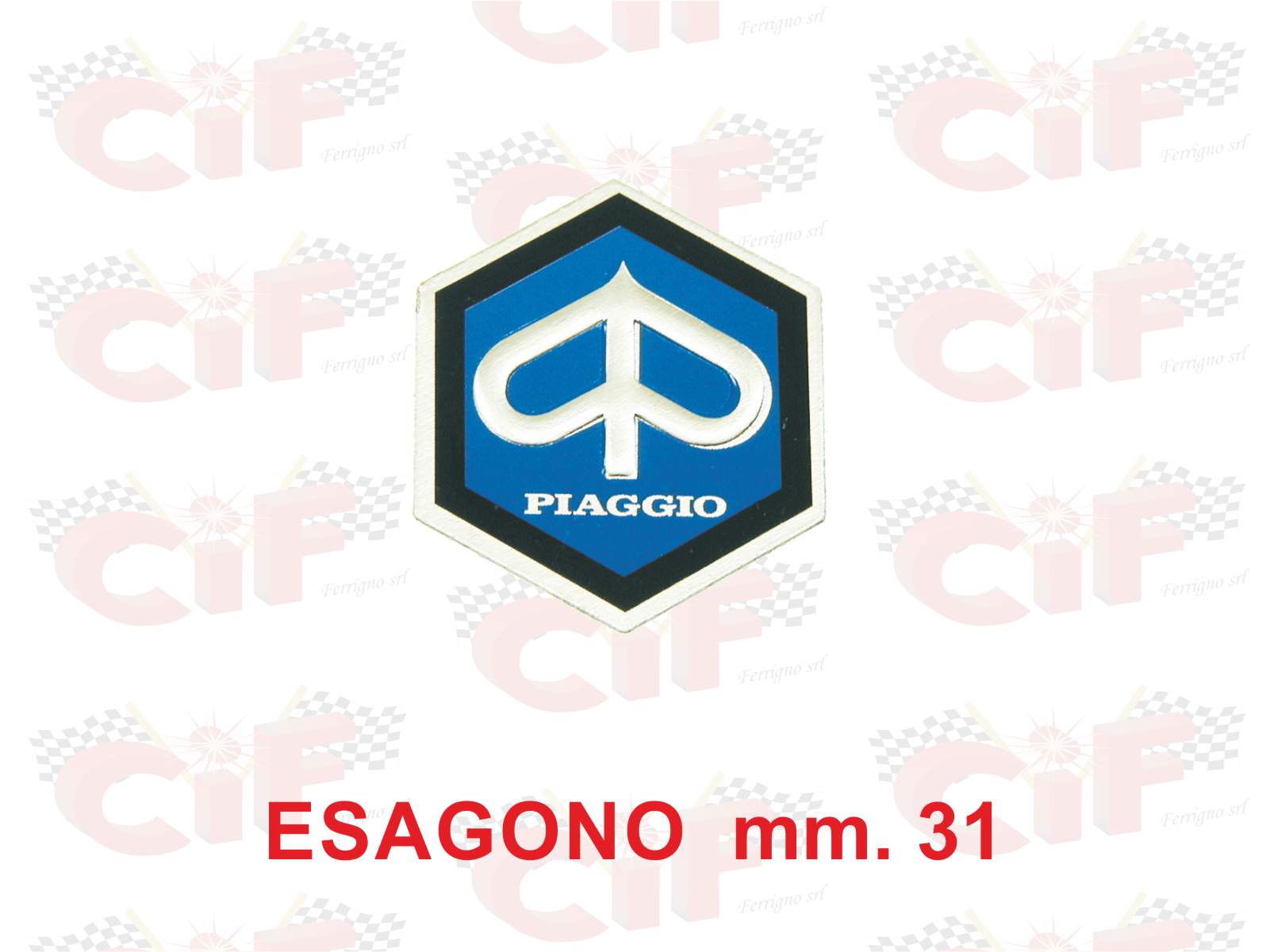 5776 targhetta adesiva fregio scudetto adesivo stemma emblema in alluminio piaggio vespa esagonale 31mm