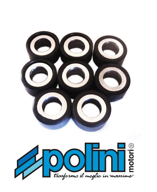 242.191 serie kit 8 rulli variatore polini misure 20 x 12 mm - peso 15,4 grammi