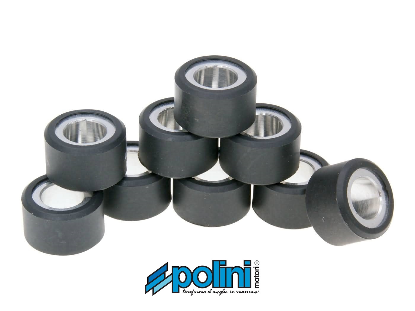 242.324 serie kit 9 rulli variatore polini misure 19 x 12 mm - peso 5,5 grammi