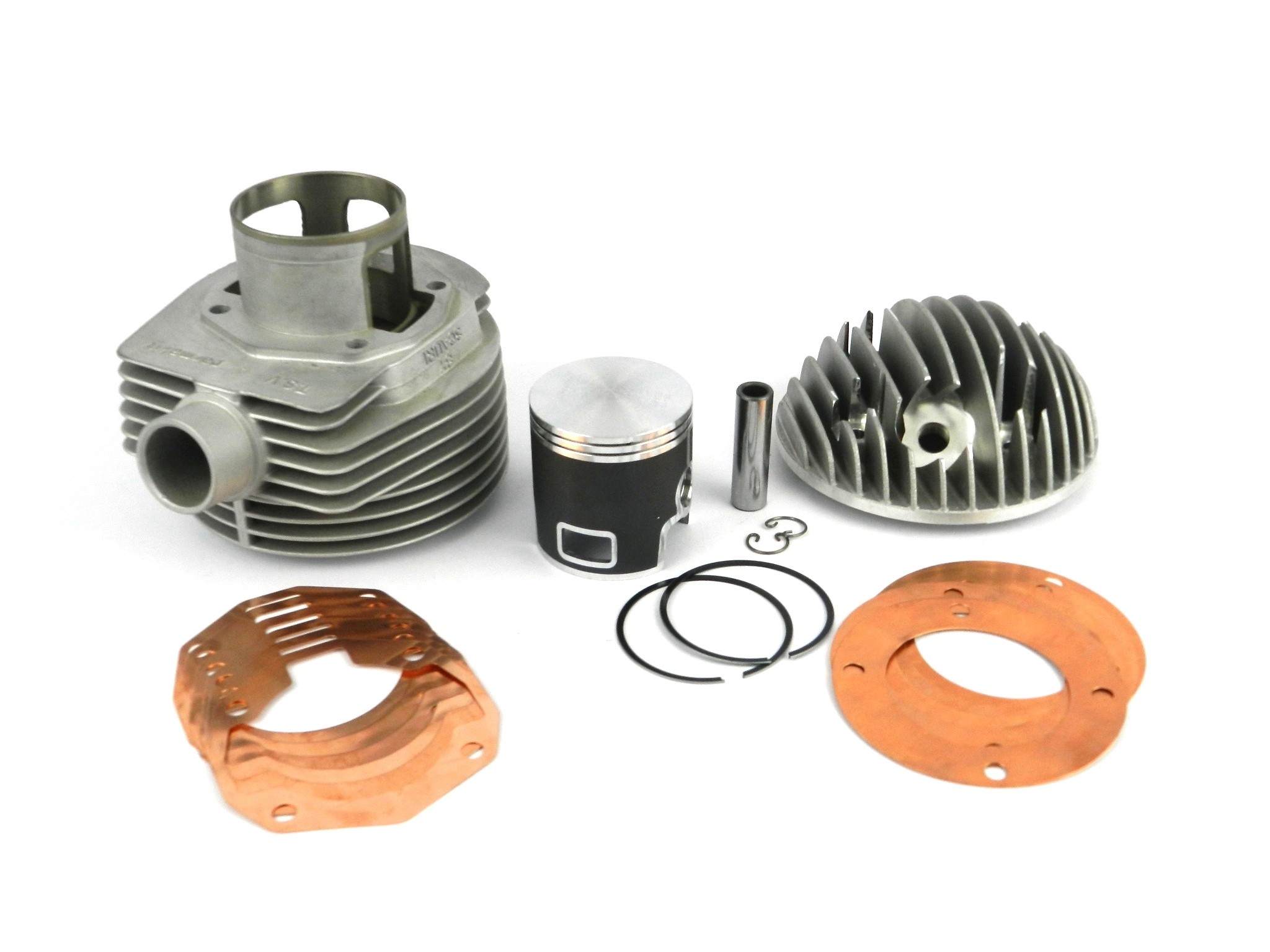 Kit cilindro: Cilindro Gruppo Termico Polini Evolution In Alluminio  Bifascia 130cc Ø 57 Piaggio Vespa Ape 50 125