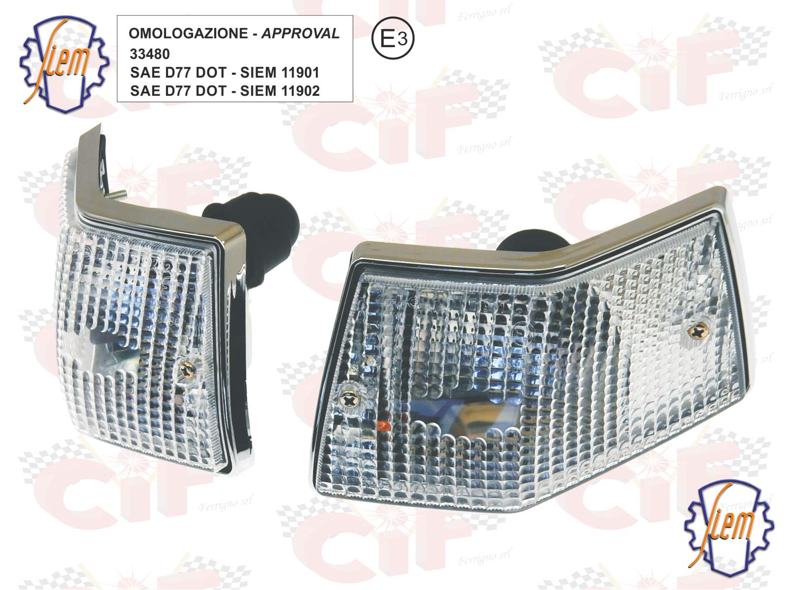 1733-or coppia frecce posteriori cromate vetro bianco bianche omologate- vespa px 80-100-125-150-200 - pe