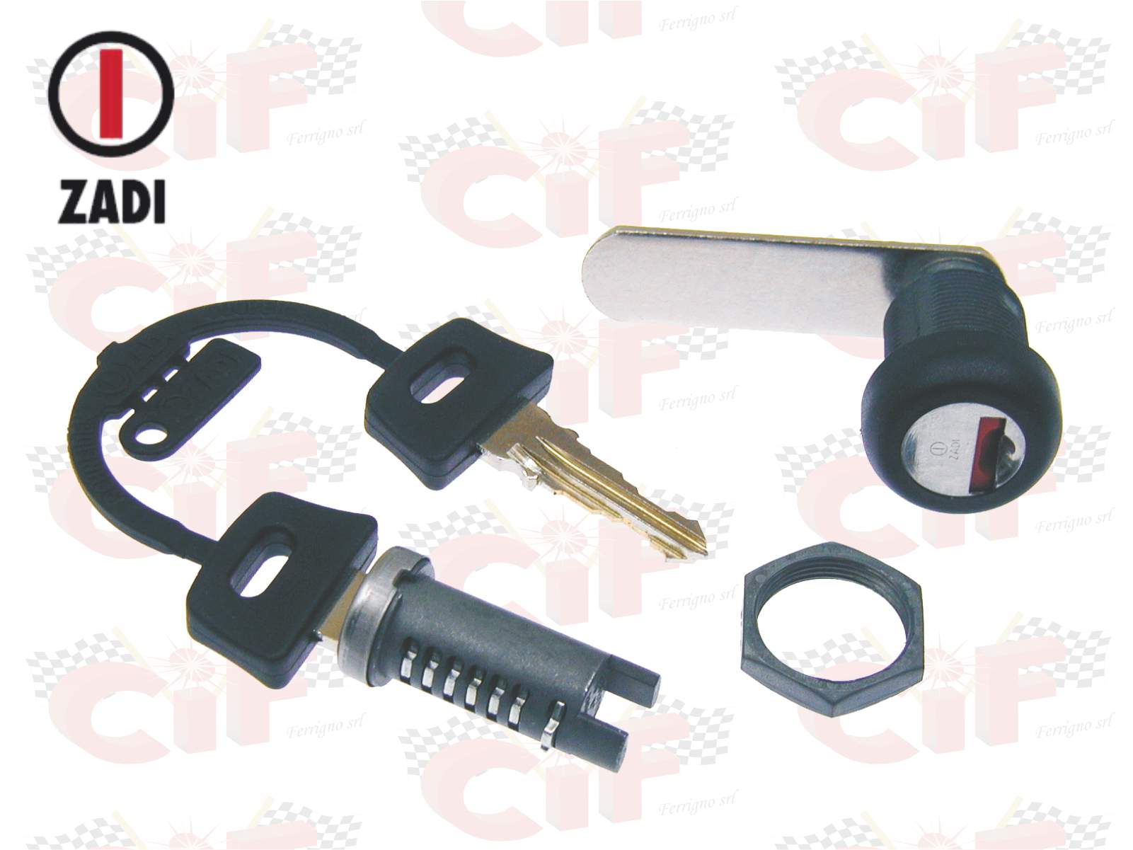 kit serrature serratura zadi per piaggio ape 50 tm completa di dado (r.o. 258664)