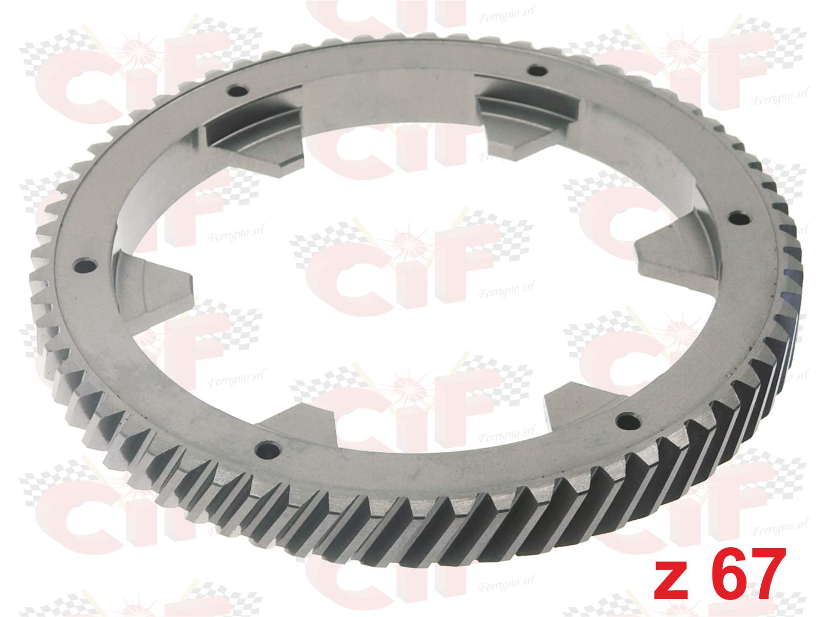 foto CORONA PRIMARIA PARASTRAPPI CIF Z67 DENTI DENTATA PERNO INGRANAGGIO MULTIPLO PIAGGIO VESPA PX 125-150