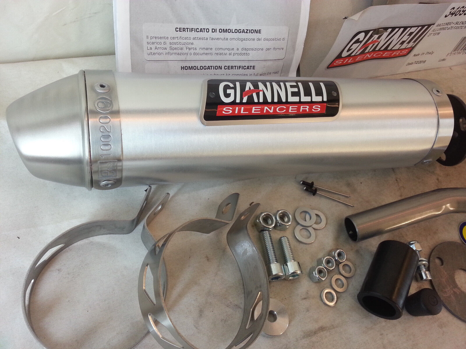 Marmitta Giannelli Completa con silenziatore in alluminio per Fantic Motor  dal 2017 Minarelli Am6