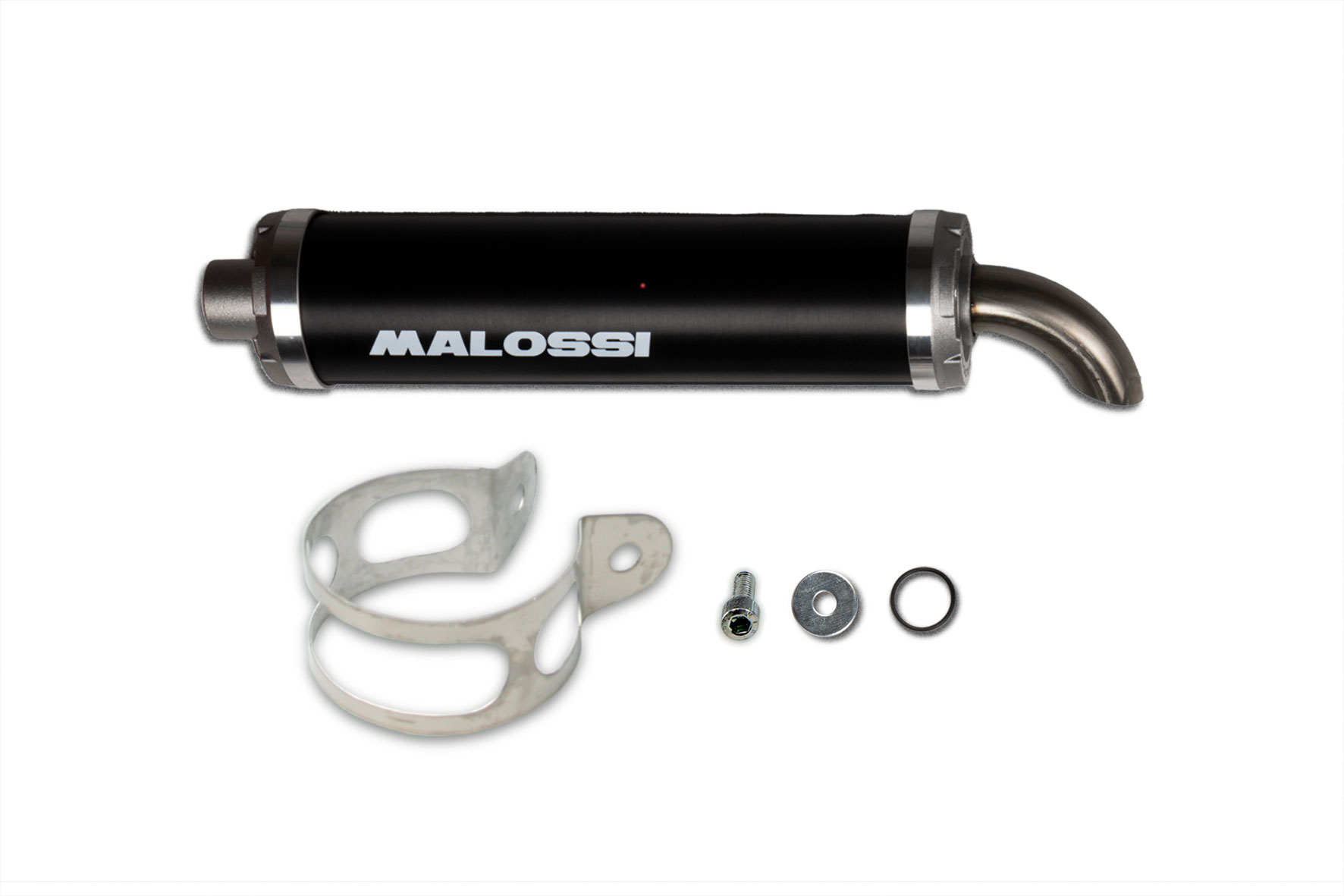 silenziatore malossi mhr diametro  60mm in alluminio nero 3219488