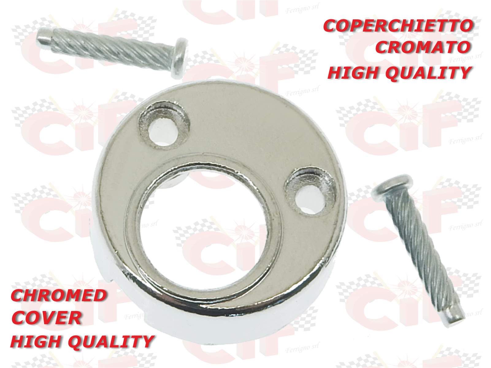 5657-hq coperchio coperchietto serratura per piaggio vespa px prima serie - ape 50 con 2 ribattini