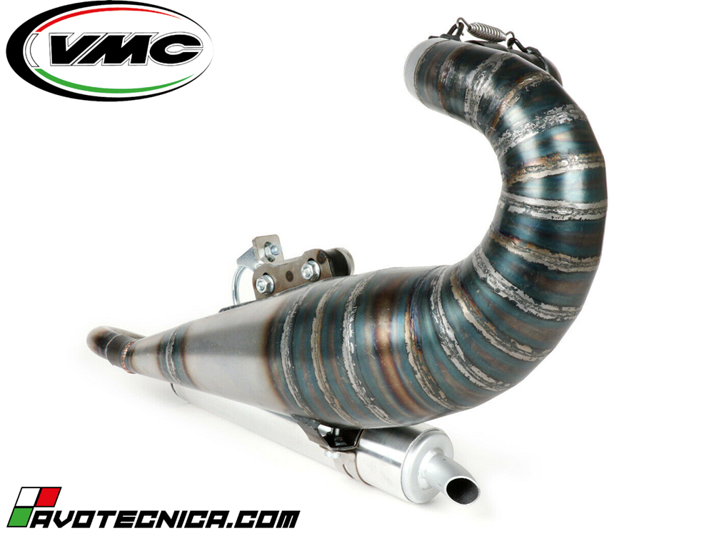 002091 marmitta racing vmc evo racer 52 piaggio vespa 50 special pk -90-100-125 primavera-et3 con silenziatore in alluminio