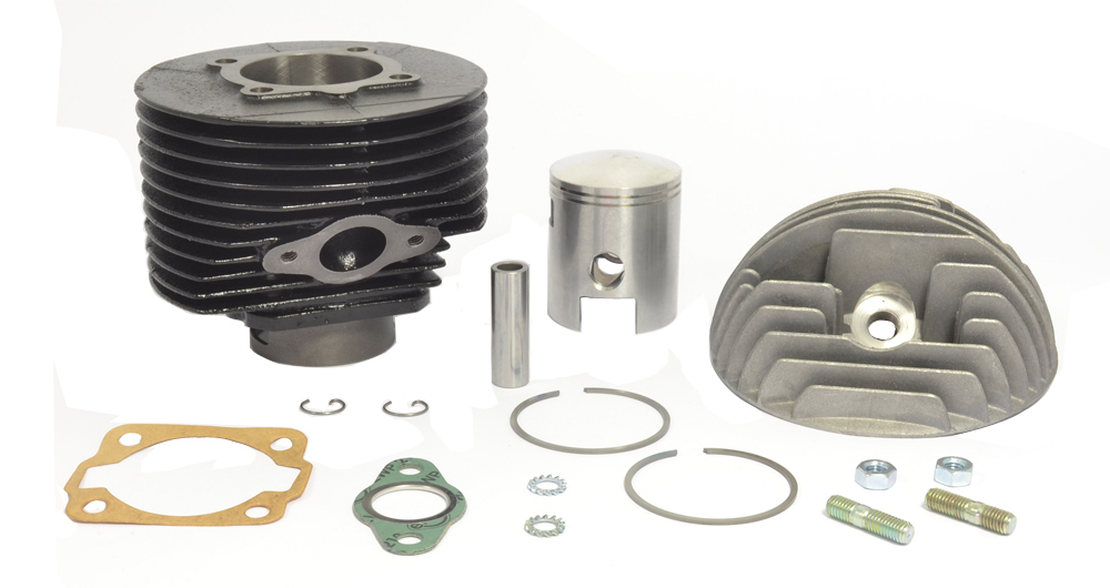 005200 kit gruppo termico athena  57 vespa et3 125 ghisa 130cc, corsa 51mm, 5 travasi